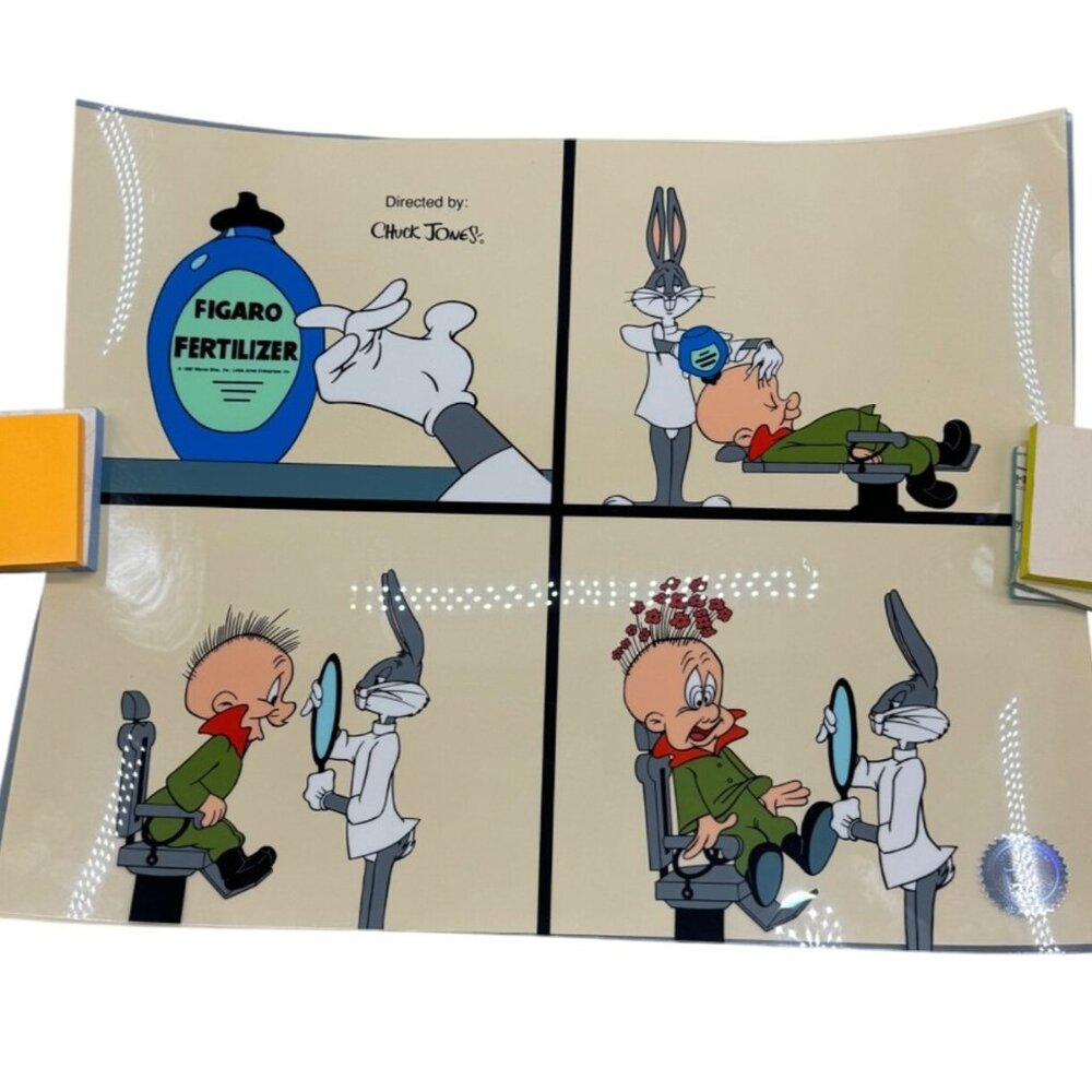 Chuck Jones Signed Limited Edition Animation Cel Hair-Raising Hare Certificate